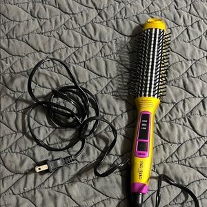 BedHead Vibrant Pink and Yellow Hair Styling Tool Brush